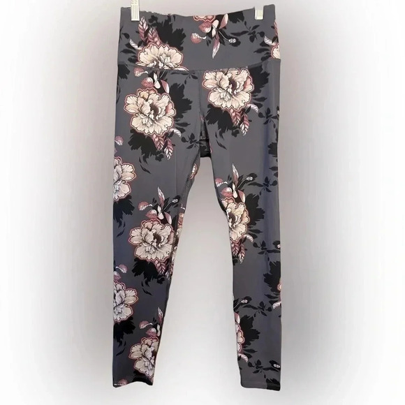 Apana Floral Yoga Pants Leggings Workout Athleisure Contemporary Size S - Picture 1 of 4